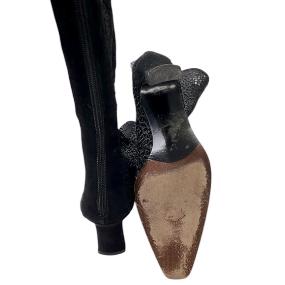 Stuart Weitzman Lace Black Women's Boots - Picture 5 of 5